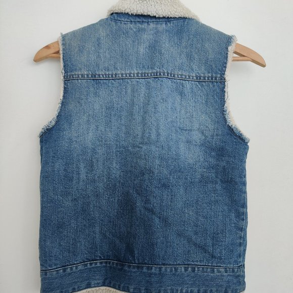 Calvin Klein Denim Vest with Lining Size Small - Picture 5 of 6